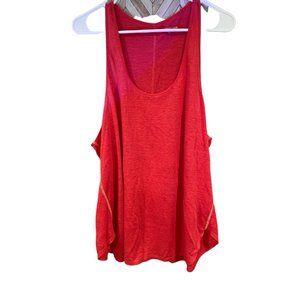 Eileen Fisher Organic Linen Tank Racerback Sleeveless Orange Pink XL Women's